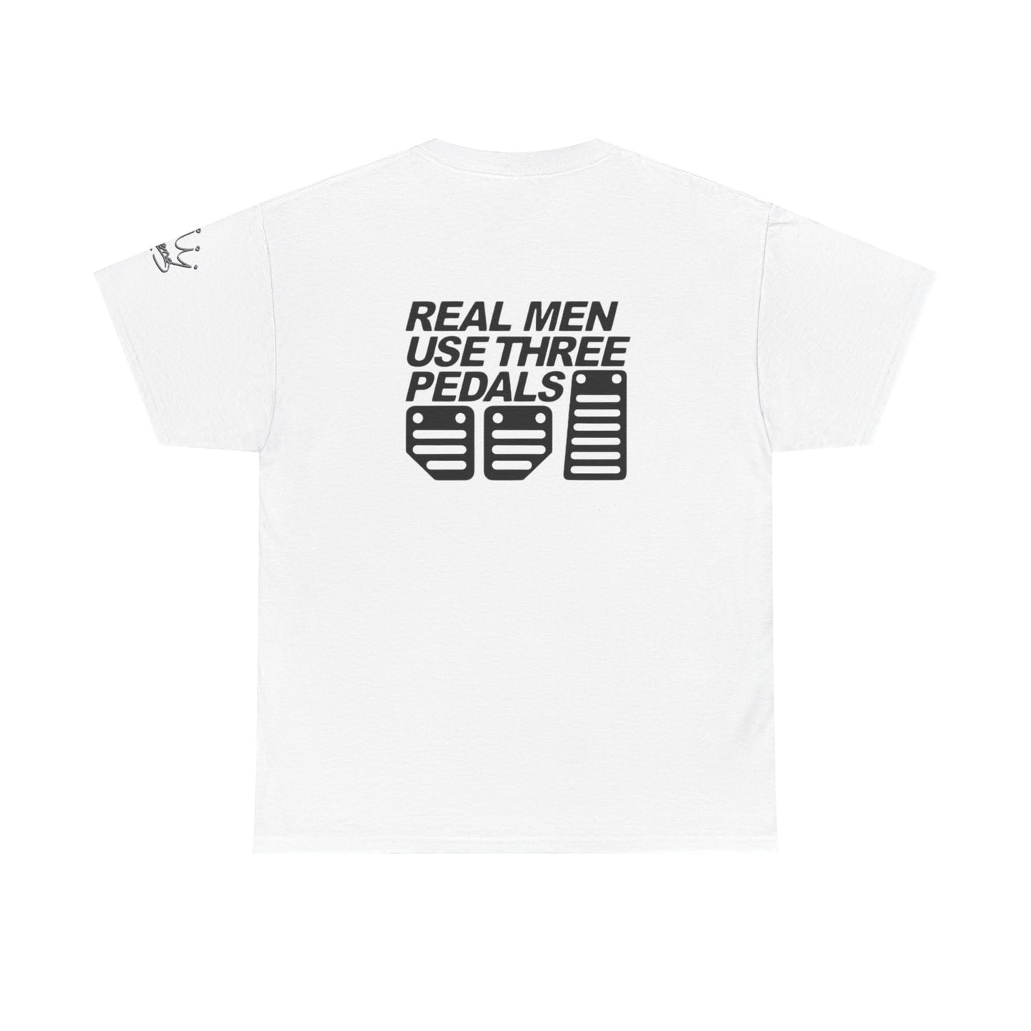 Unisex Heavy Cotton Tee “real men use 3 pedals”