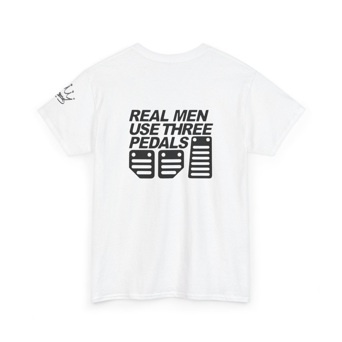 Unisex Heavy Cotton Tee “real men use 3 pedals”