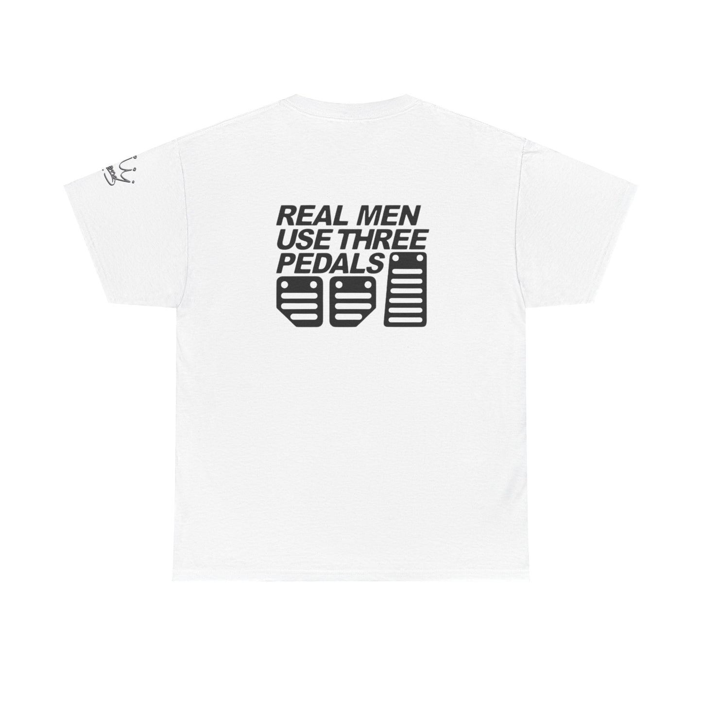 Unisex Heavy Cotton Tee “real men use 3 pedals”